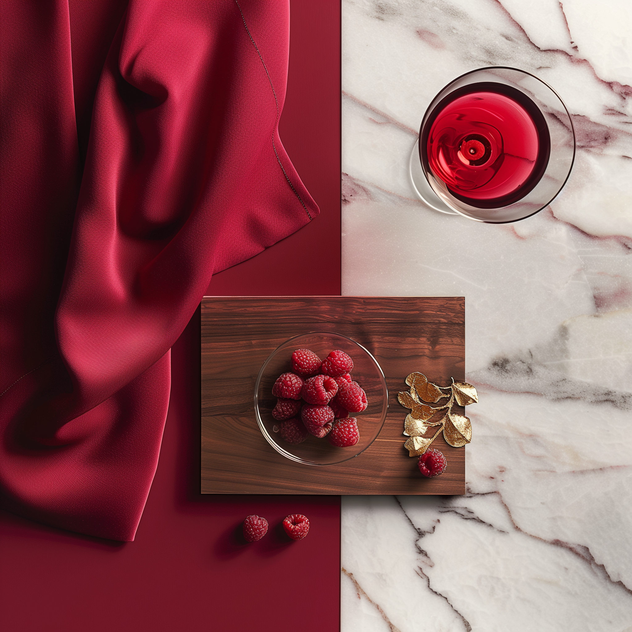 Moodboard rojo vino